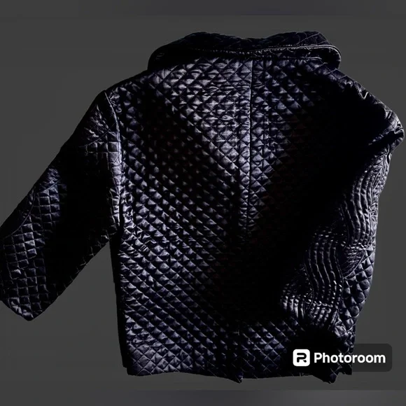 Viktor & Rolf Stunning Quilted Satin short Jacket EUC in black XS